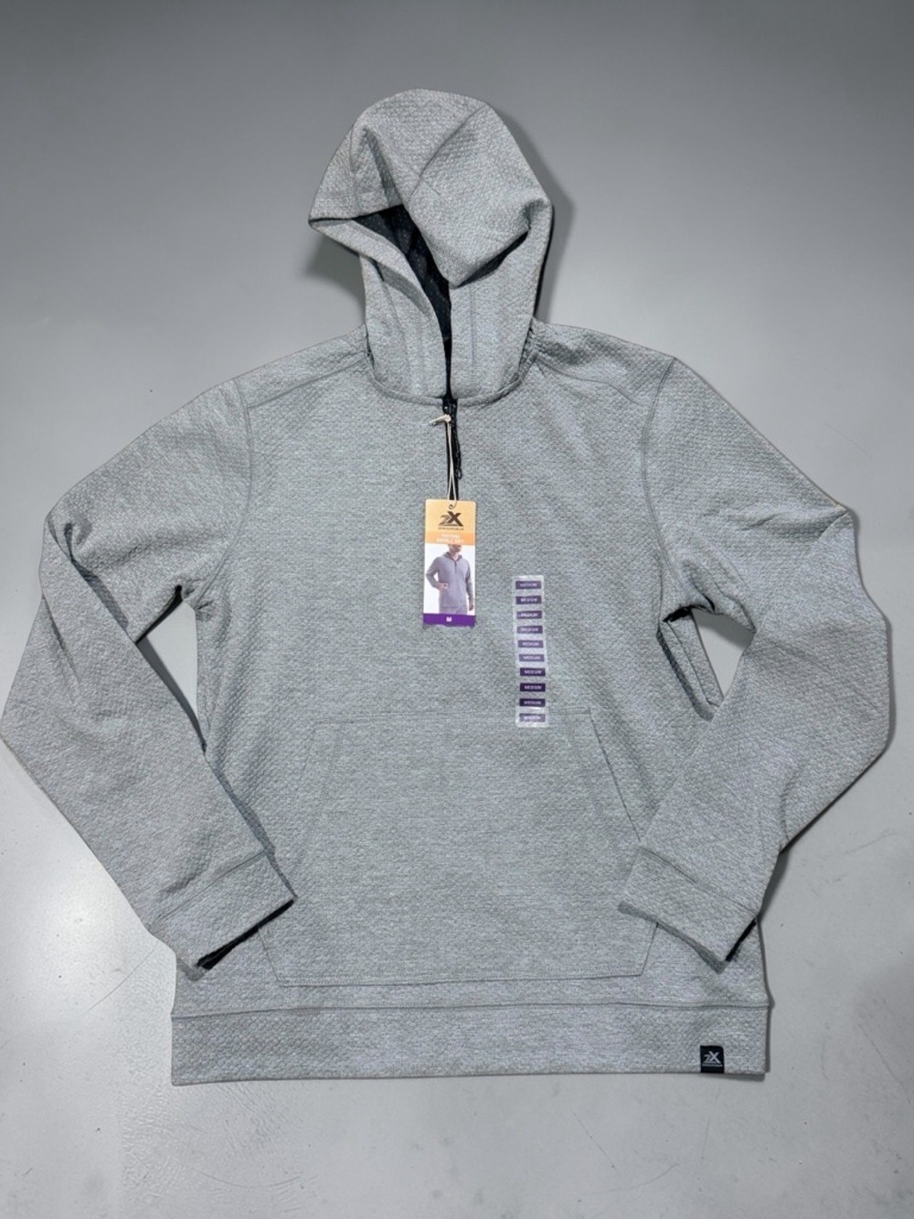 ZeroXposur Gray Knit Quarter Zip Pullover Medium